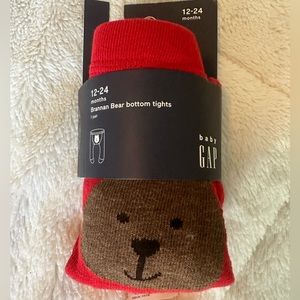 Brand New NWT Gap babyGap Brannan Bear Bottom Tights Girls 12-24 Months